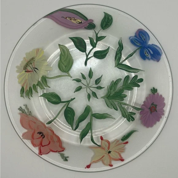 Vintage Royal Danube Glass Plates - Set of 4 - Picture 3 of 10